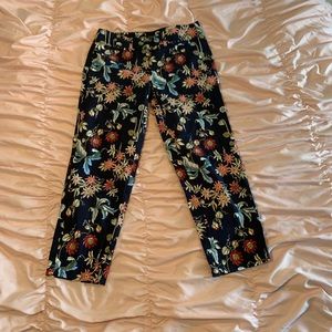 Floral Crop Pants